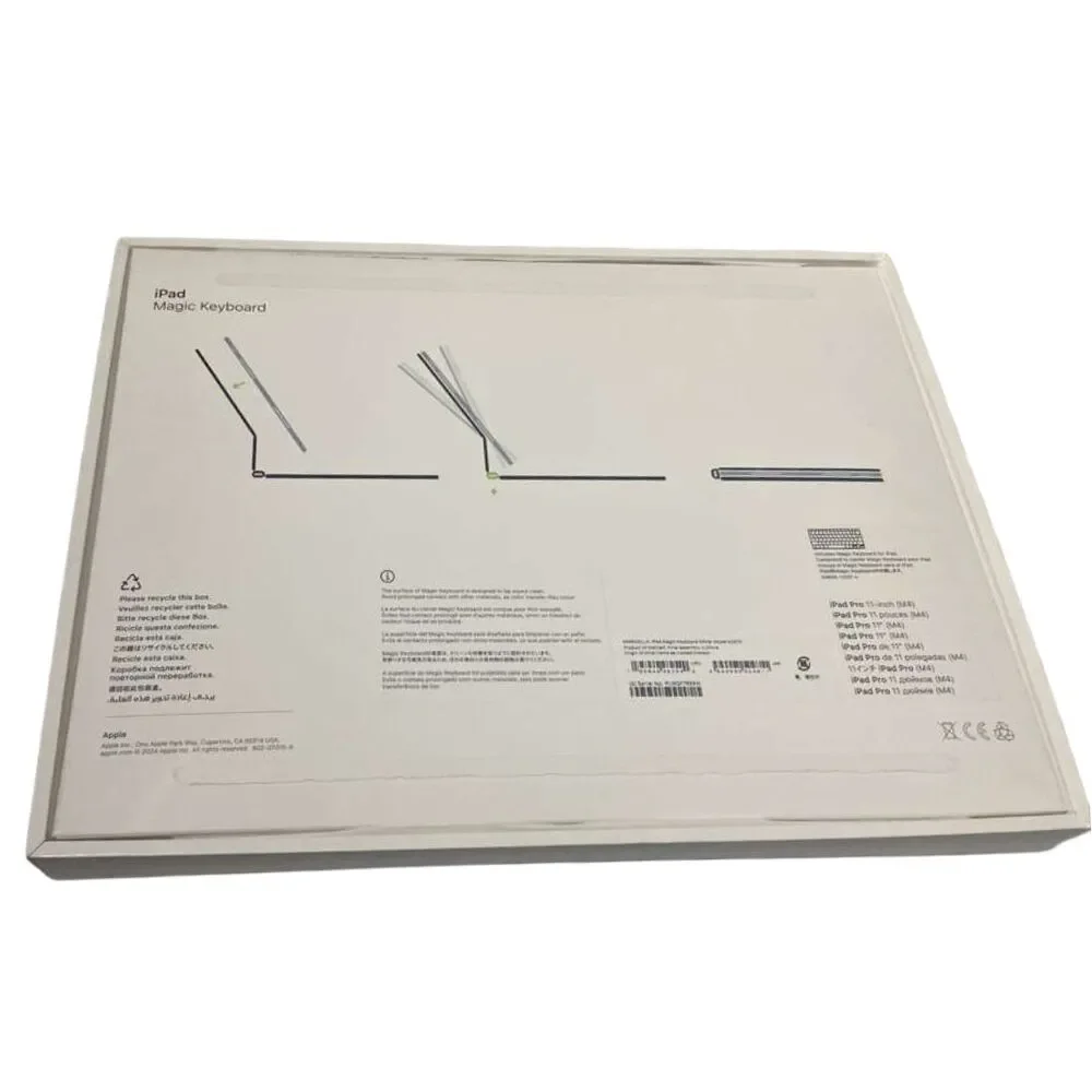 Apple Magic Keyboard iPad Pro 11-inch M4 M5 White/Silver A2975 MWR03LL/A Openbox